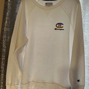 Champion authentic white long sleeve sweater 2XL